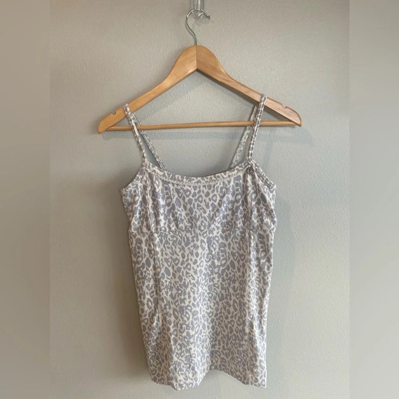 JUICY COUTURE Grey Leopard Print Athletic Tank Top Medium - Picture 1 of 10